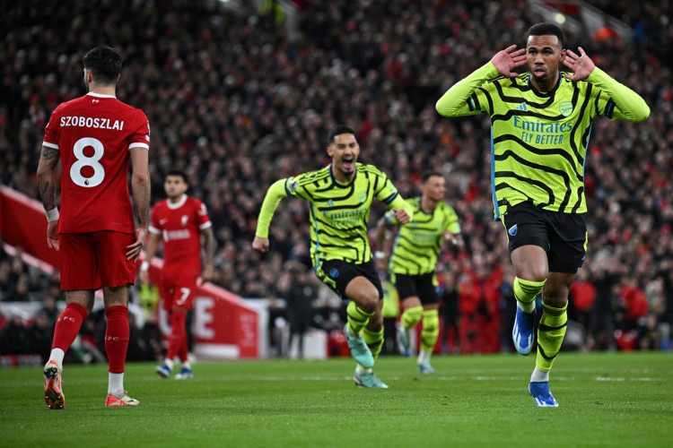 Gabriel Magalhães marcou o gol do Arsenal no empate em 1 a 1 com o Liverpool