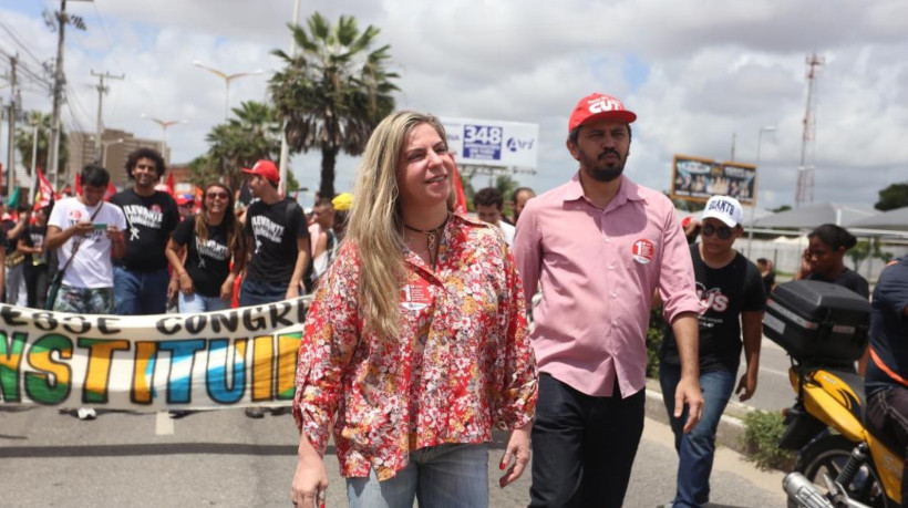 Luizianne Lins e Elmano de Freitas, em imagem de arquivo