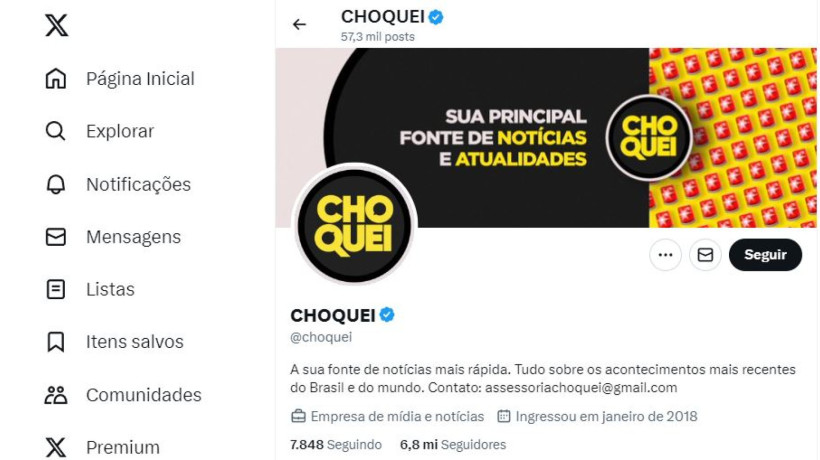 Página de fofocas Choquei começou a perder seguidores e parou com as postagens nos últimos dias