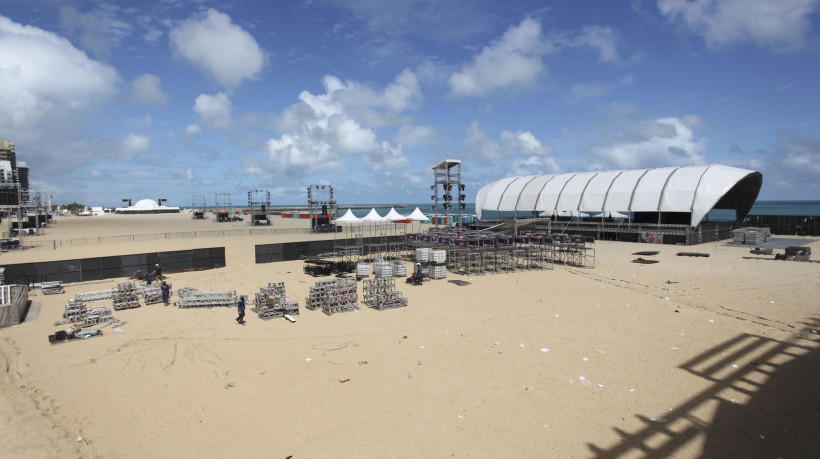 FORTALEZA, CEARÁ, BRASIL, 26.12.2023: Estrutura montada para os três dias de shows.