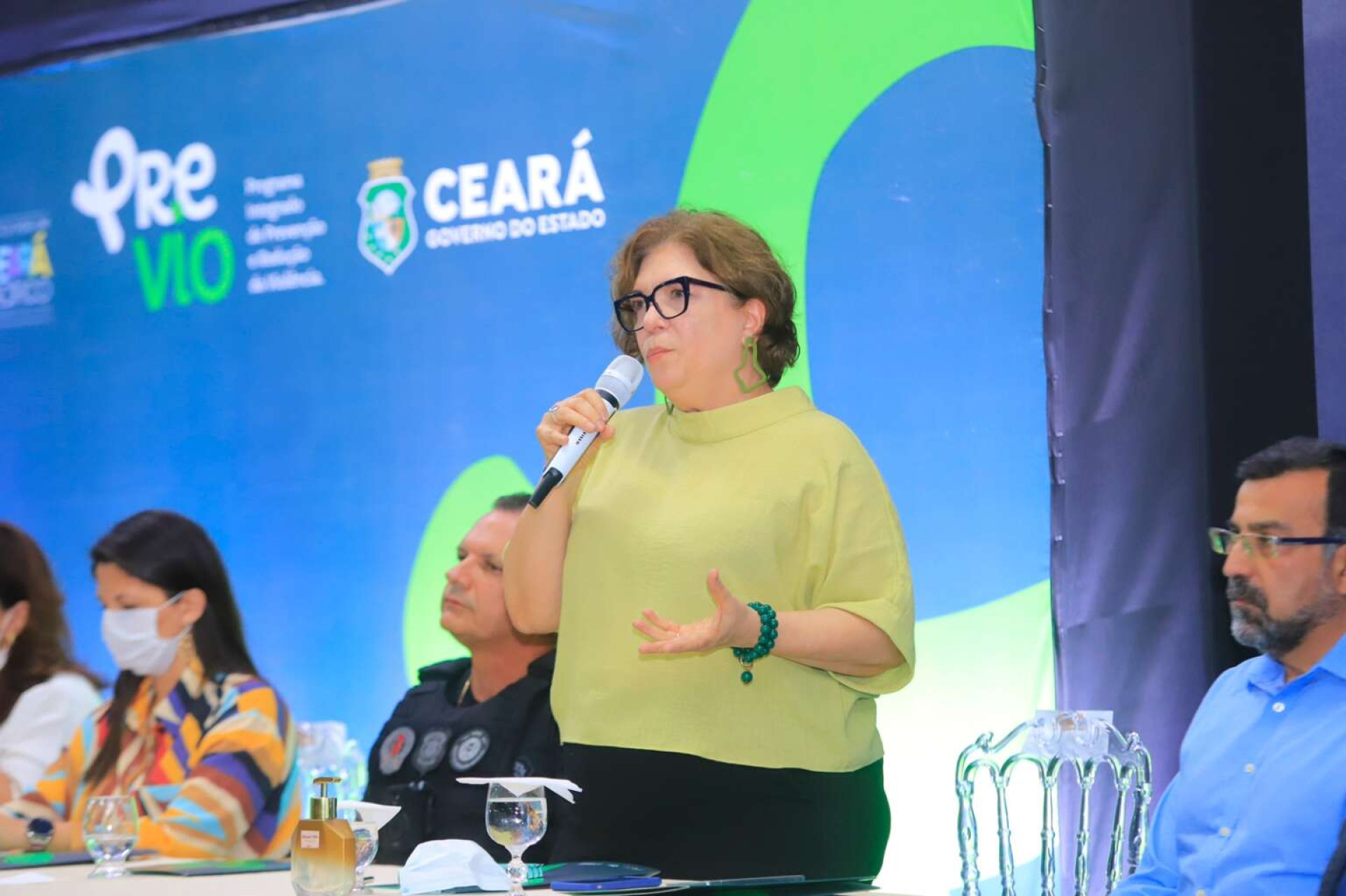 ￼Carla da Escóssia durante evento do PreVio em 2022 (Foto: Divulgação/Governo do Estado)