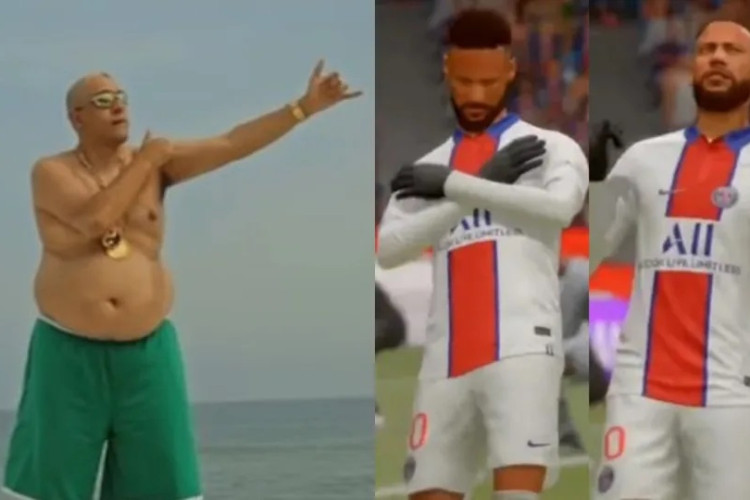 A coreografia da música de Bin Laden e sua reprodução no game Fifa