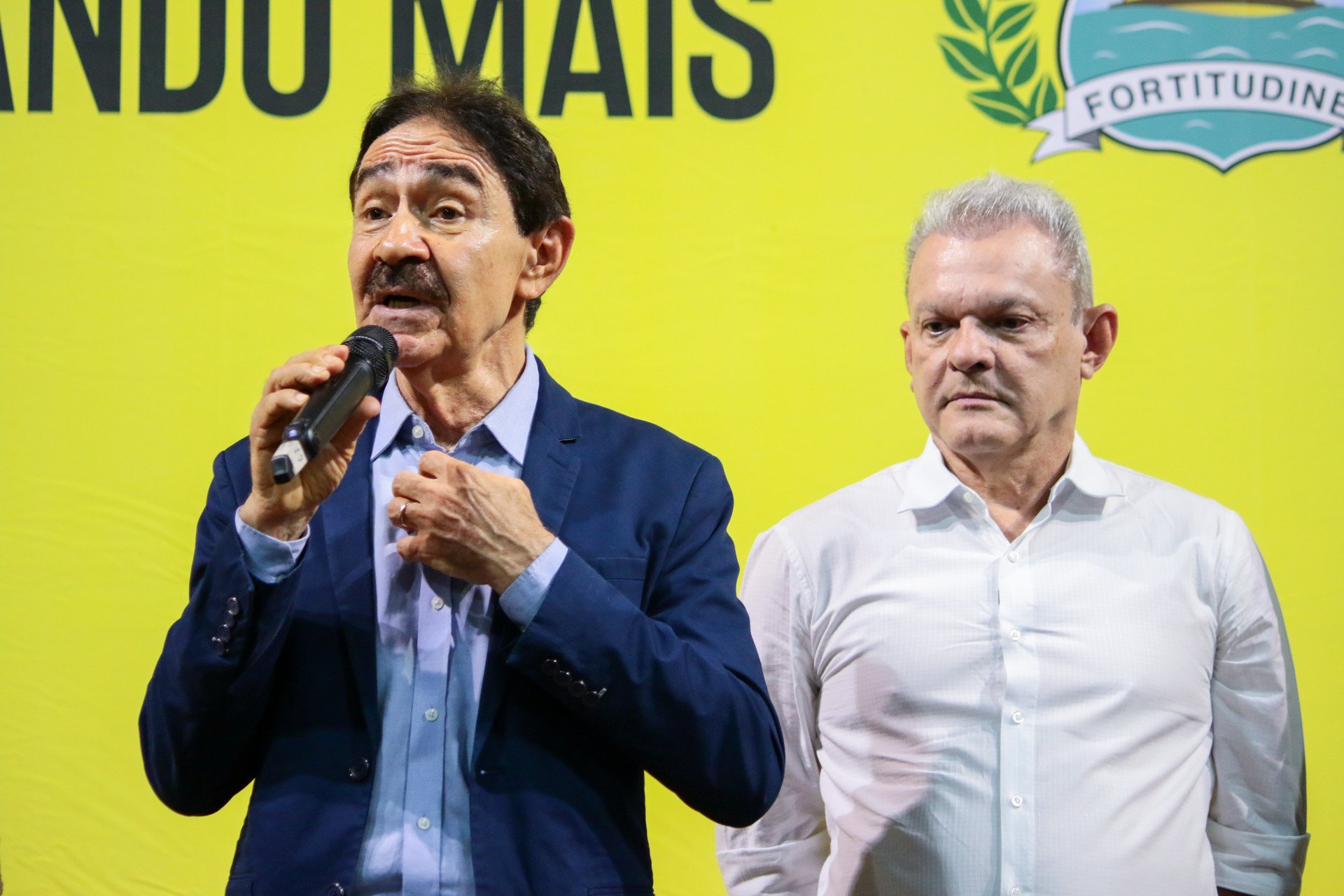 Presidente da FUNCI, Raimundo Gomes de Matos, e prefeito José Sarto (Foto: Samuel Setubal)