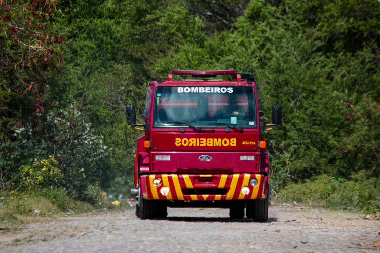 Operação dos Bombeiros no Incêndio do Parque do Cocó. Imagem meramente ilustrativa