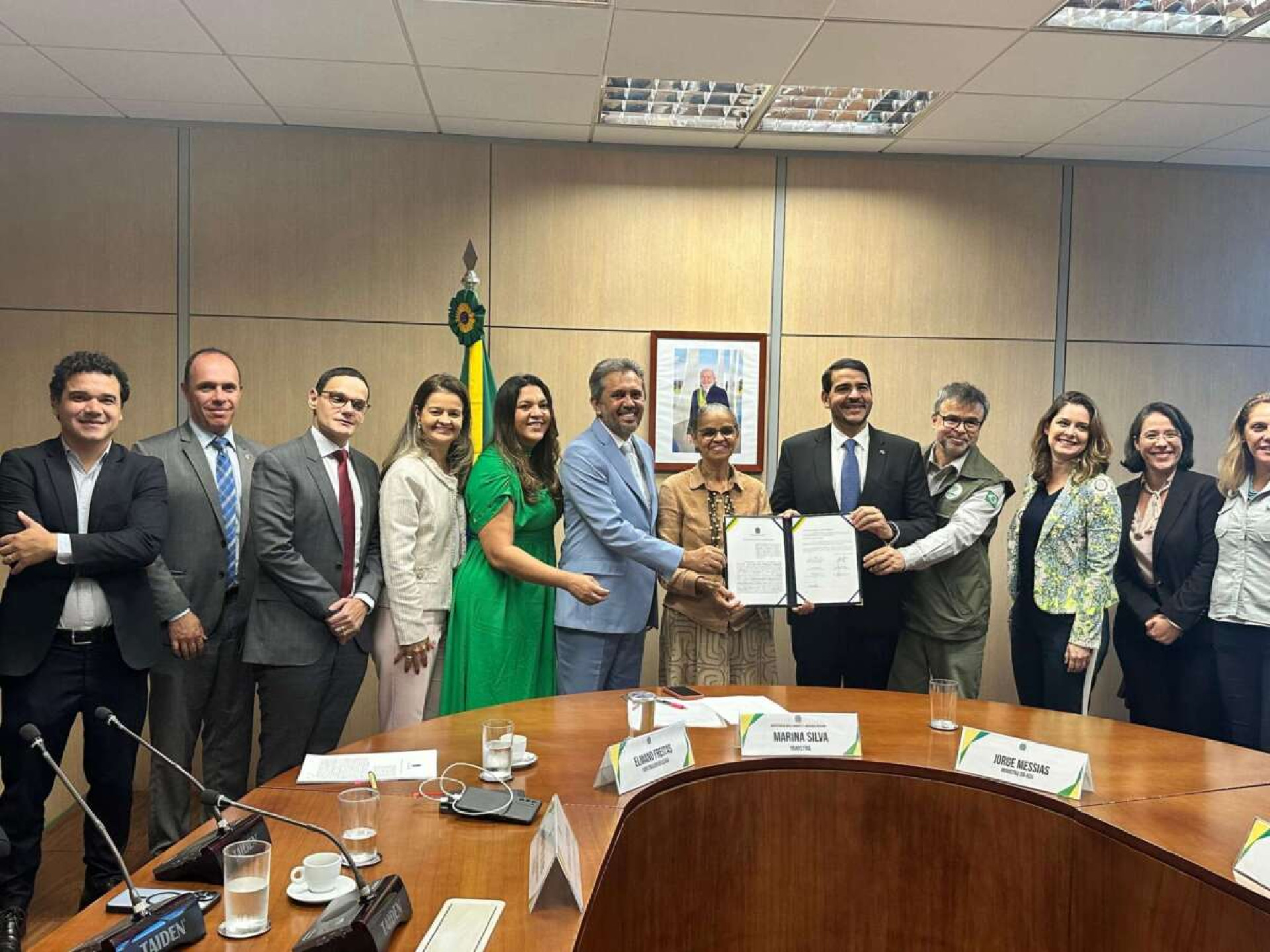 ￼ Registro da solenidade que, em Brasília, marcou o anúncio da Gestão Compartilhada do Parque de Jericoacoara (Foto: Secretaria de Meio Ambiente do Ceará)