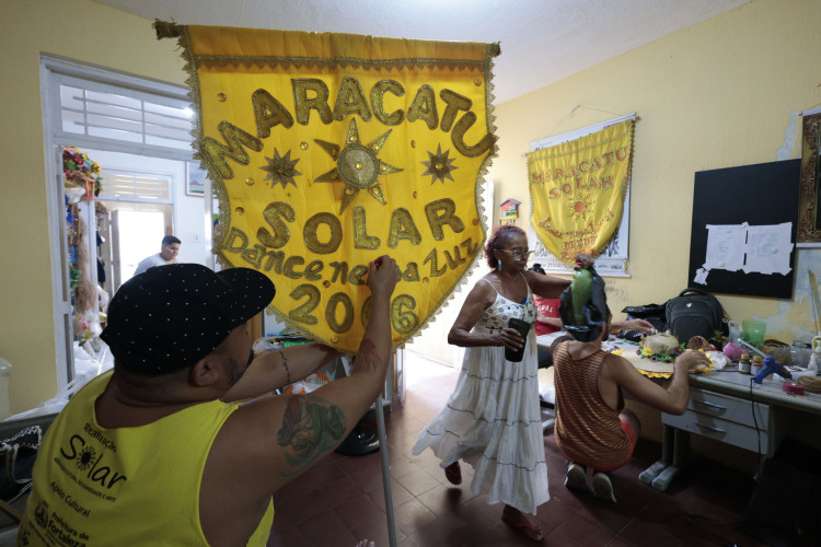 Fortaleza, CE, BR 09.02.24 -Ultimos ajustes do Maracatu Solar para o carnaval 2024 (Fco Fontenele/OPOVO)