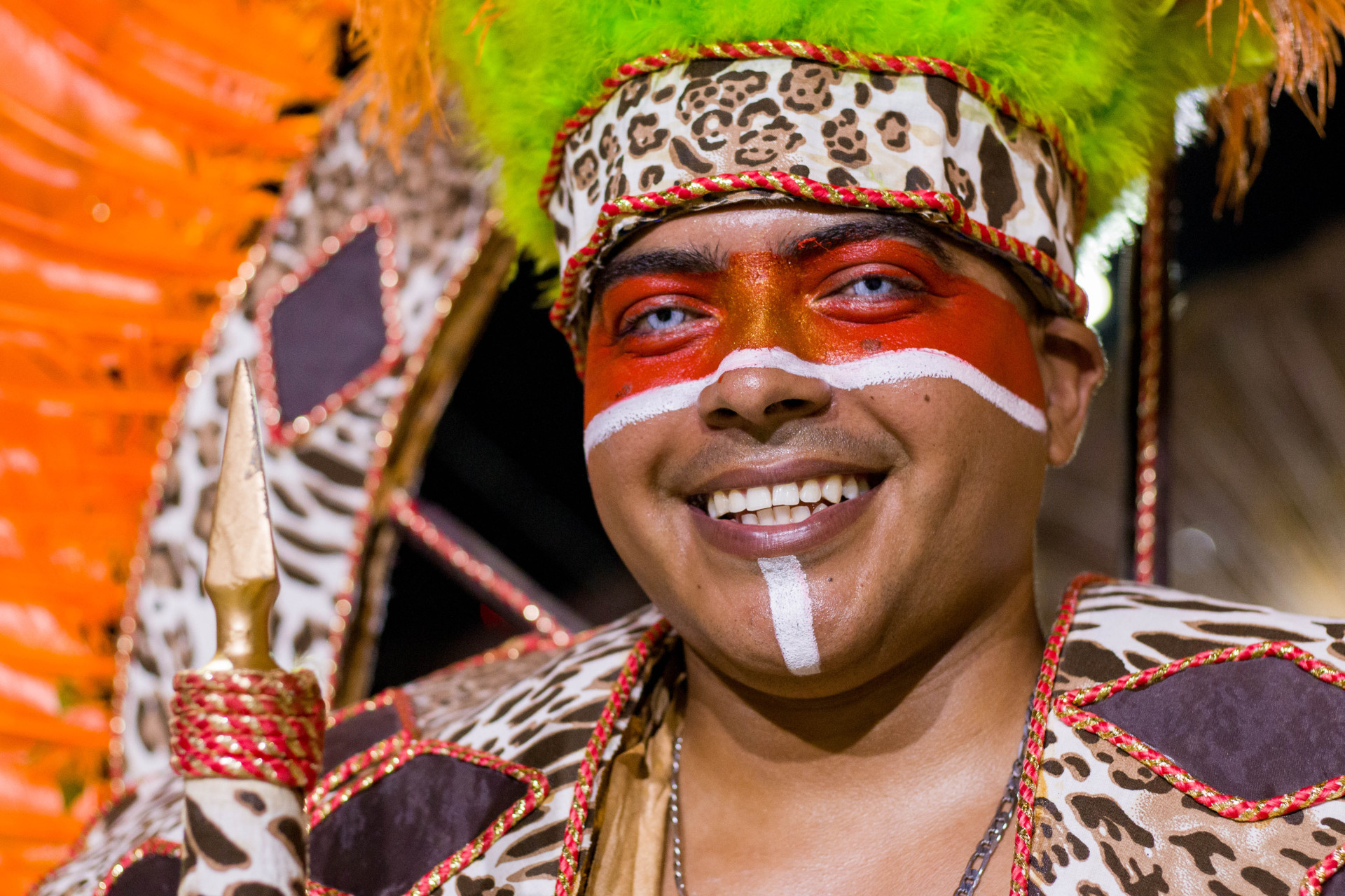 Maracatu na Domingos Olímpio, em Fortaleza (Foto: Samuel Setubal)