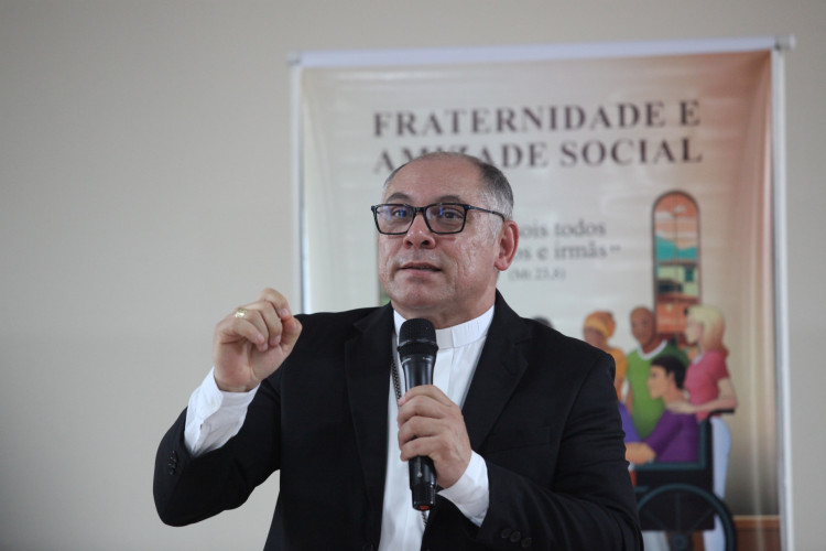 FORTALEZA, CEARÁ, BRASIL,15.02.2024: Dom Gregório, arcebispo de Fortaleza participa do lançamento da Campanha da Fraternidade com o tema : Fraternidade e amizade social.