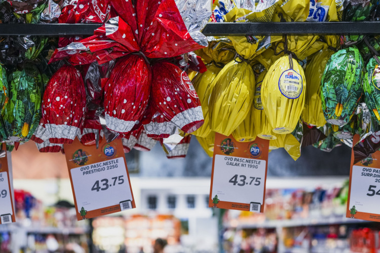 Ovos de chocolate à venda nas lojas de Fortaleza