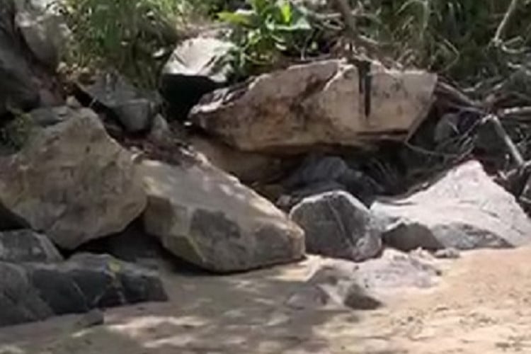 Trecho onde o corpo foi encontrado, no bairro Moura Brasil