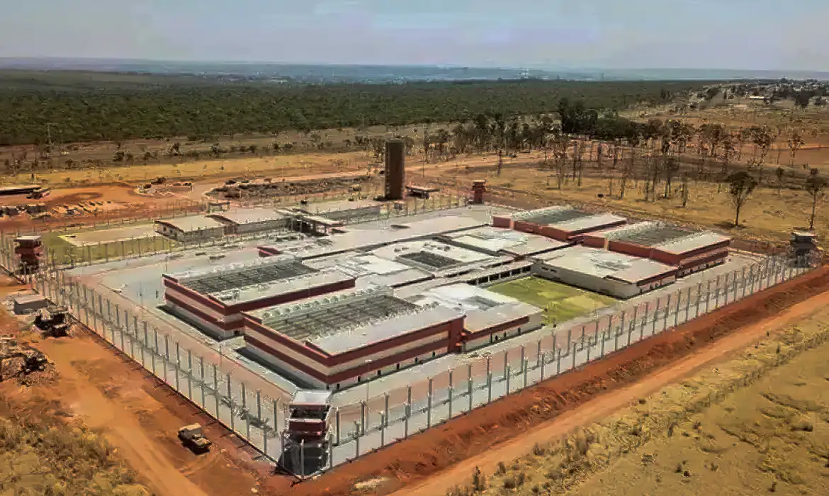 Imagem panorâmica da Penitenciária Federal de Mossoró