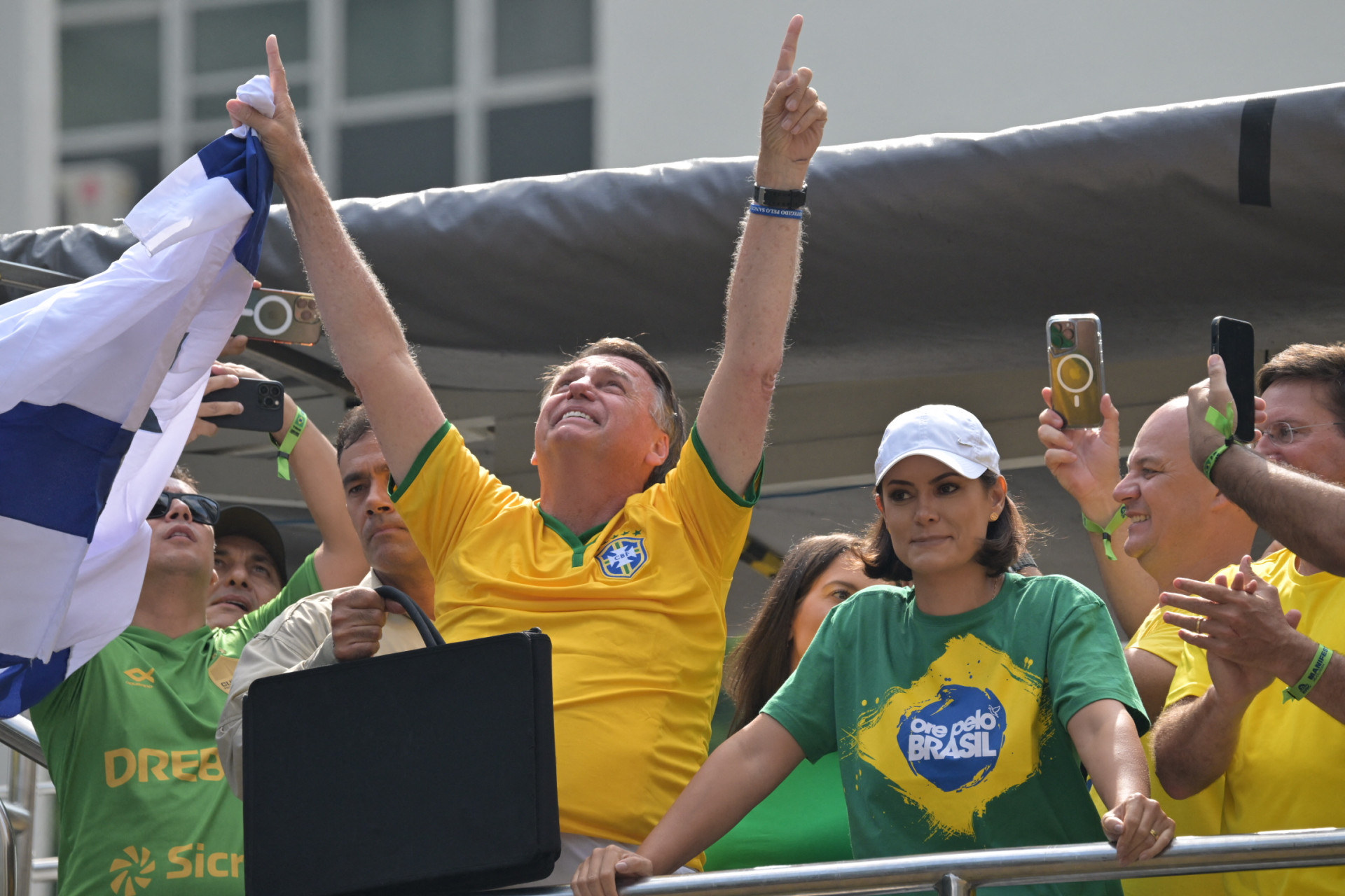 Ato convocado por Bolsonaro na Paulista beste domingo, 25 (Foto: NELSON ALMEIDA / AFP )