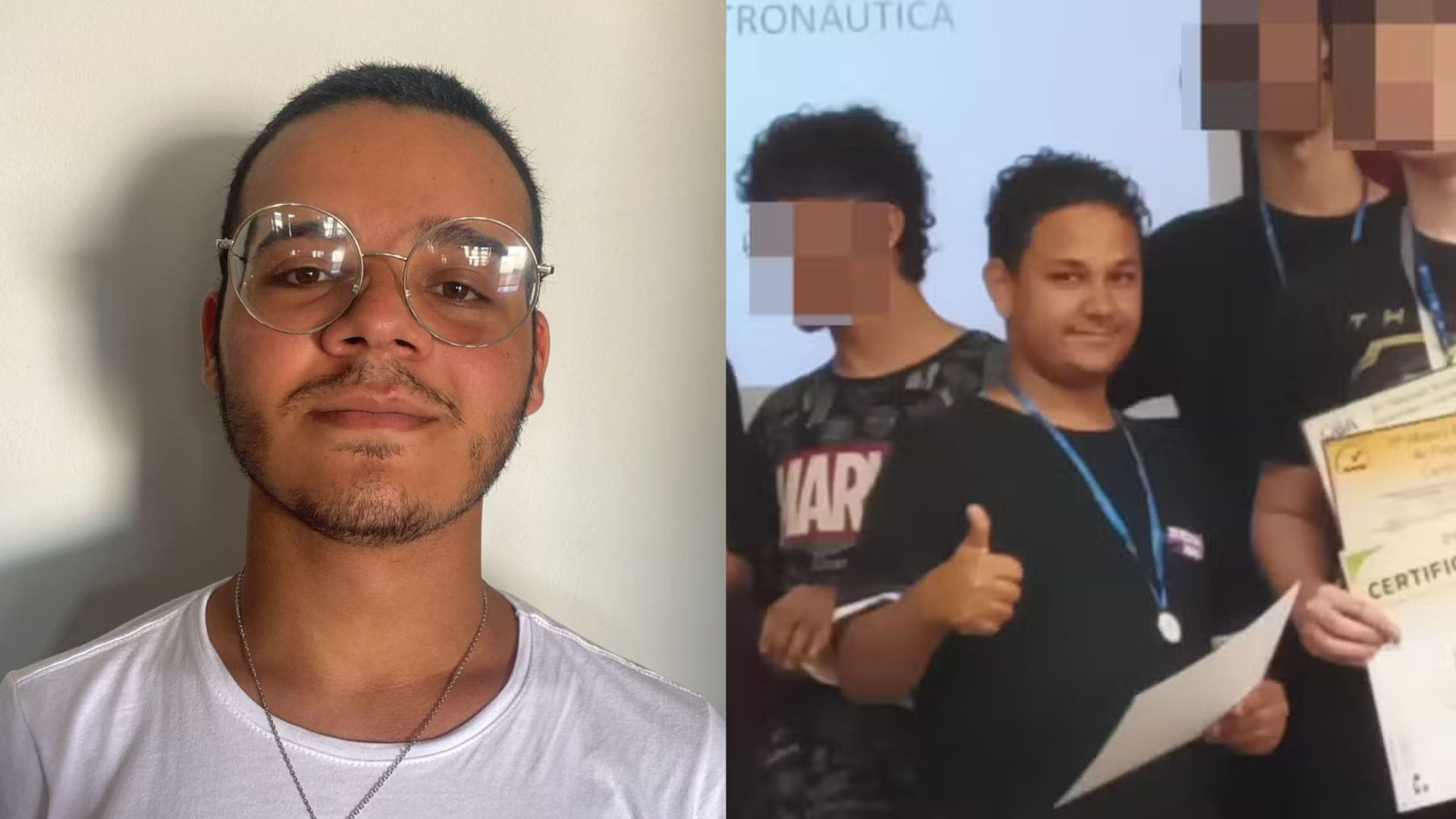 Alison dos Santos, de 18 anos, e Glauco Dalalio, de 17 anos, entraram com uma ação judicial contra a USP após cancelarem suas matrículas (Foto: Reprodução)