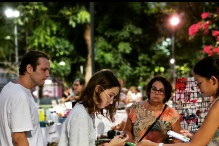 A feirinha acontece em datas comemorativas como dia da mulher e dia das mães