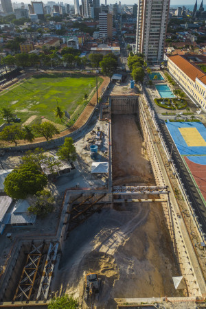 Obras da Linha Leste do Metrô foram retomadas em outubro de 2023 após acordo(Foto: FCO FONTENELE)