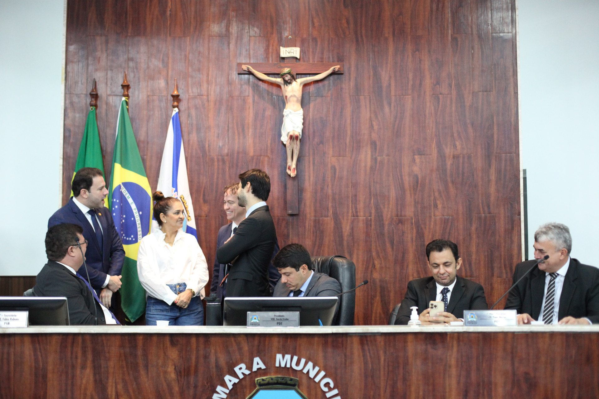 FORTALEZA, CEARÁ, BRASIL,09.04.2024:  1° Sessão da Câmara Municipal após a janela partidária. CMF (Foto: FÁBIO LIMA)