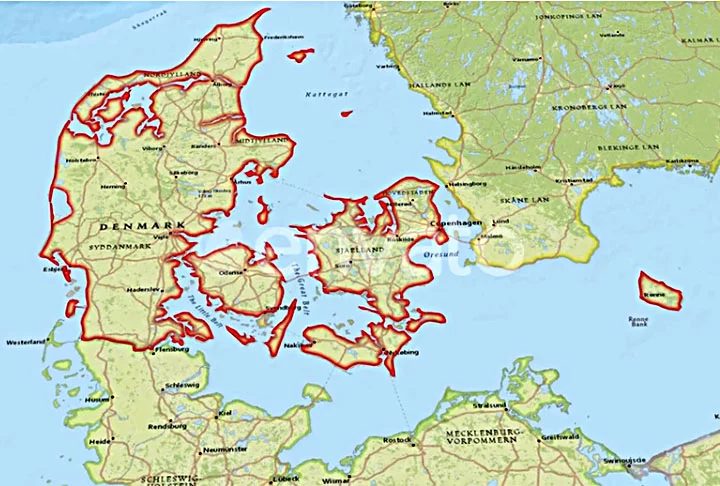 A Dinamarca é um arquipélago formado por mais de 400 ilhas, mas apenas 78 delas são habitadas. São 5,8 milhões de habitantes. 