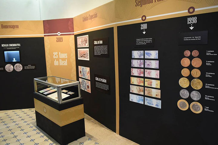 O museu apresenta uma viagem pela história do dinheiro no Brasil, mostra cédulas e moedas de todos os períodos e tem equipamentos para interação do público, além de uma loja de Numismática (selos). 