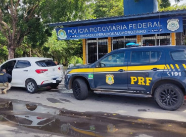 Carro estava com sinais de adulteração. Motorista foi preso 