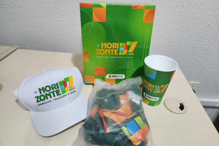 KIt distribuído no aniversário de Horizonte