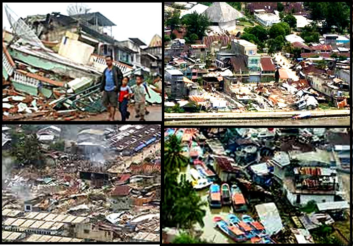 28/03/2005 - Três meses depois, mais um abalo sísmico de magnitude 8,7 na Sumatra deixou 1.000 mortos na Ilha de Nias 