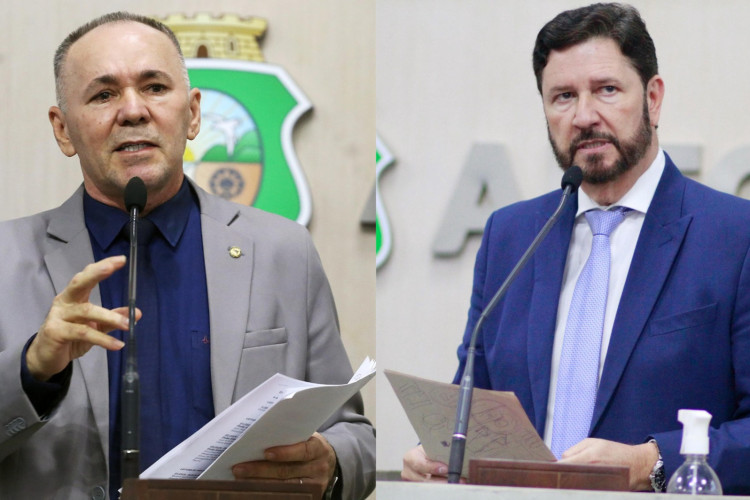 O deputado estadual Alcides Fernandes (PL) e o líder do Governo Elmano discutiram na Assembleia Legislativa do Ceará (Alece)