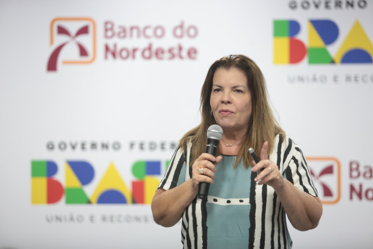 FORTALEZA, CEARÁ, BRASIL,29.05.2024: Eliane Brasil, superintendente do BNB no Ceará  Banco do Nordeste detalha soluções para micro e pequenas empresas em encontro com empresários do segmento.