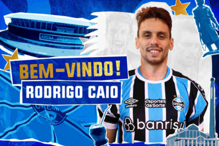 Rodrigo Caio assinou contrato de seis meses com o Tricolor Gaúcho e tenta recuperar o bom momento da carreira