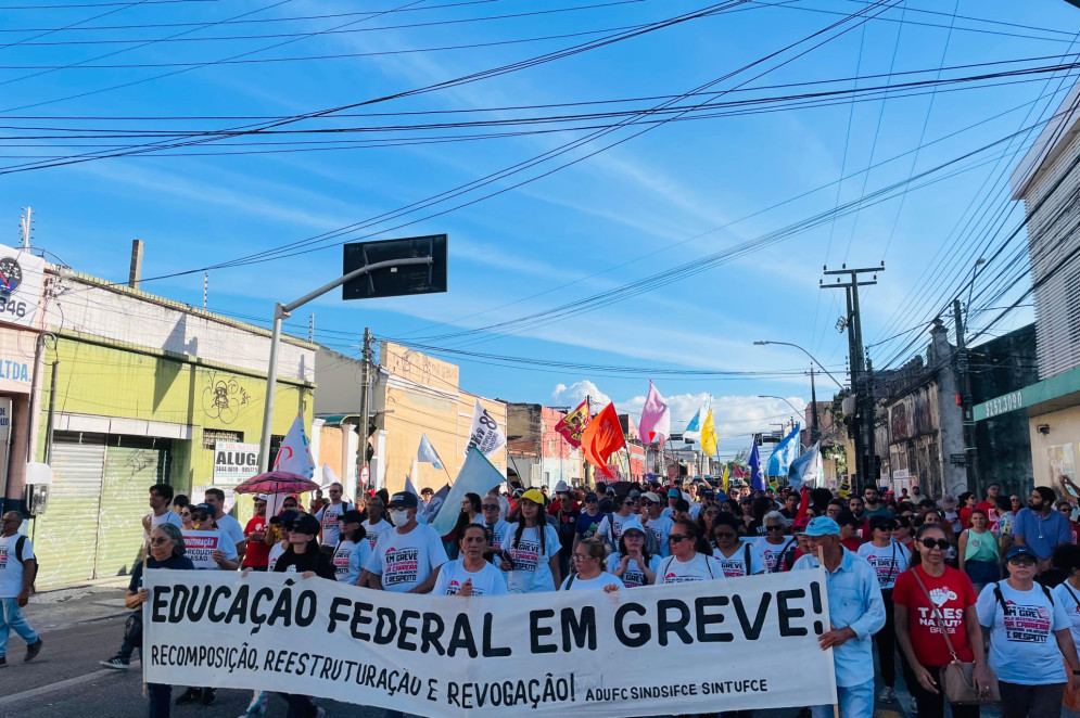 Greve dos professores das universidades federais do Ceará começou em abril  (Foto: Nah Jereissati/ADUFC)