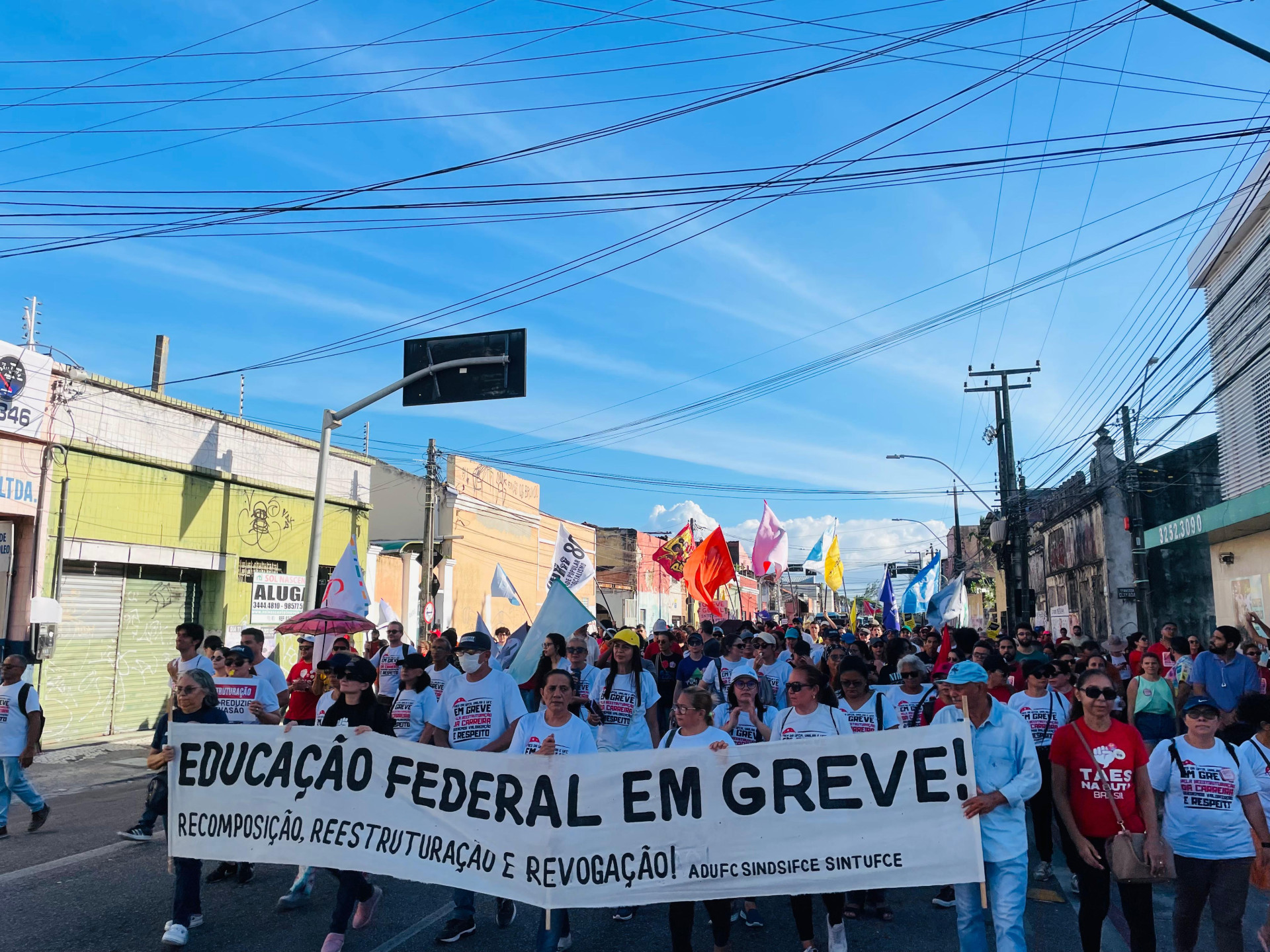 Greve dos professores das universidades federais do Ceará começou em abril 
 (Foto: Nah Jereissati/ADUFC)