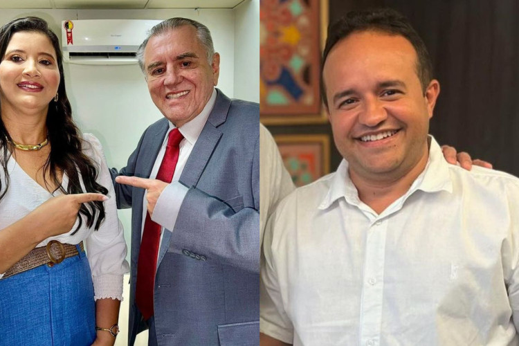 De um lado, Andrea Nunes (MDB) e Lucilvio Girão (PSD). Do outro, Átila Câmara (PSB)