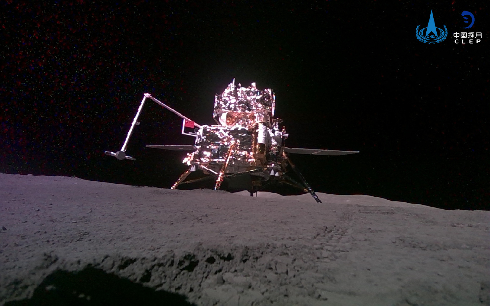 Um módulo da sonda lunar chinesa decolou com sucesso do outro lado da Lua em 4 de junho, transportando amostras para serem levadas de volta à Terra  (Foto: CHINA NATIONAL SPACE ADMINISTRATION / AFP)