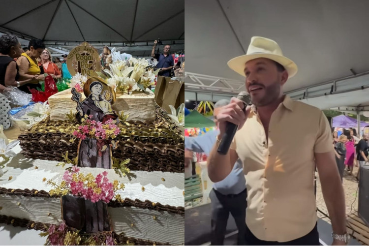 Momento do leilão do bolo de Santo Antônio já é esperado pelos quixeramobinenses. Delano é o ganhador pelo segundo ano consecutivo