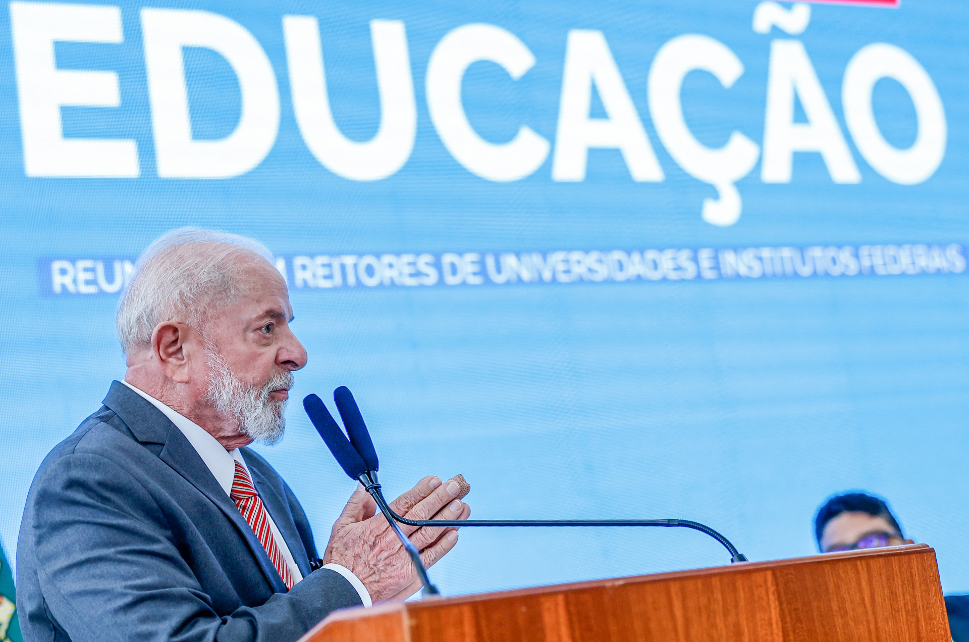 ￼PRESIDENTE Lula durante reunião com reitores de universidades e institutos federais (Foto: Ricardo Stuckert / PR; RICARDO STUCKERT)