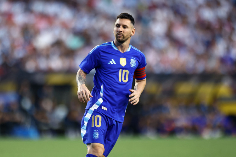 Lionel Messi durante amistoso da seleção argentina contra a Guatemala