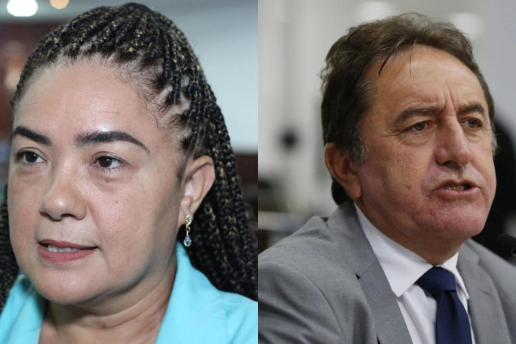 Vereadores de Fortaleza Prof. Adriana (PT) e Adail Júnior (PDT)