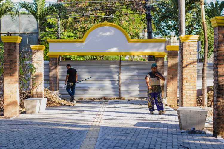 FORTALEZA, CEARÁ, 21-06-2024: Reformas no Parque Rio Branco. (Foto: Fernanda Barros / O Povo)