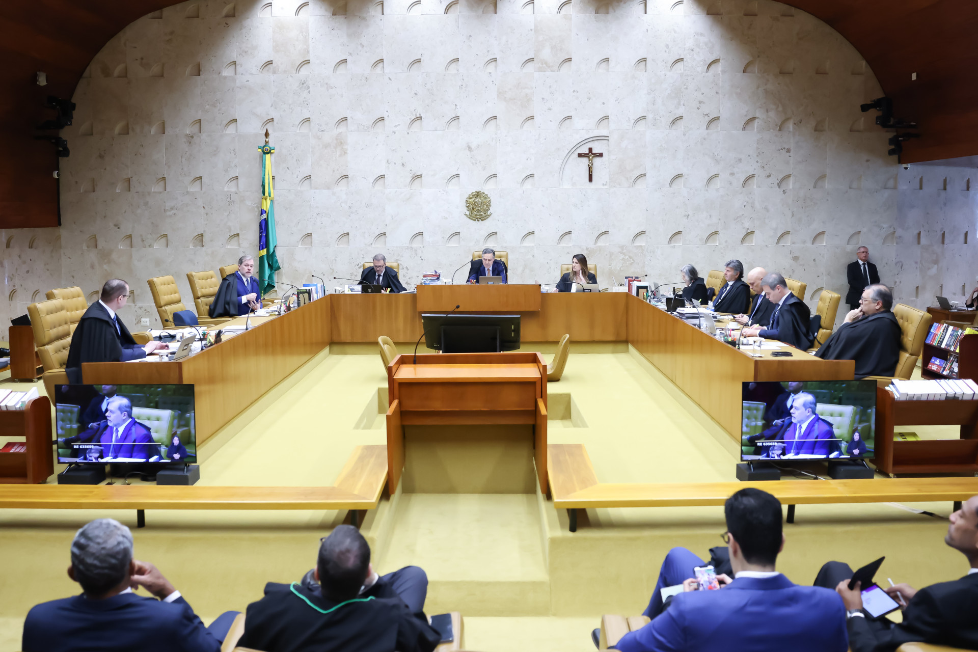 Por 8 votos a 3, o Supremo Tribunal Federal (STF) decidiu nesta terça-feira (25) descriminalizar o porte de maconha para uso pessoal. O julgamento foi concluído após nove anos de sucessivas suspensões (Foto: Antonio Augusto/SCO/STF)