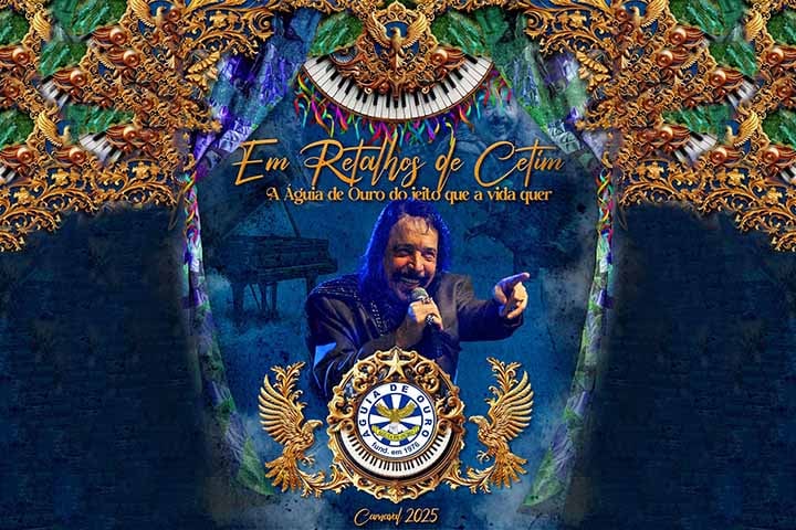 A Águia de Ouro vai levar para o Anhembi no Carnaval de 2025 o enredo Em Retalhos de cetim, a Águia de Ouro do jeito que a vida quer”, uma homenagem ao cantor e compositor Benito Di Paula. 
