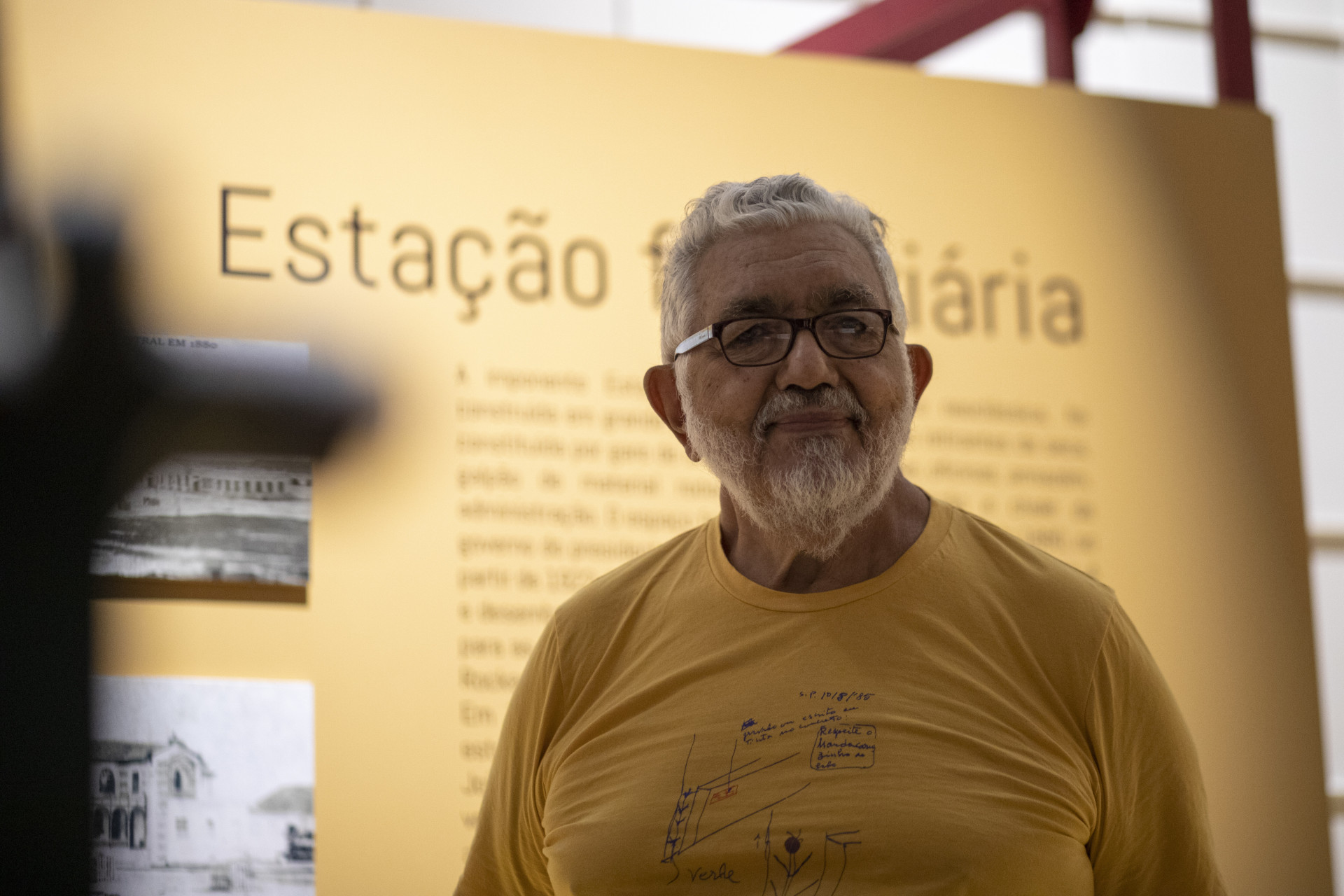 01072023 Visita do artista Descartes Gadelha ao Museu Ferroviario (Foto: Fernanda Siebra/ Divulgação)