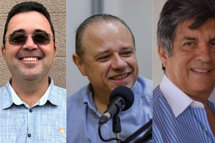 Marcelo Teles (PT), Cláudio Pinho (PDT) e Avelino Forte (PL)