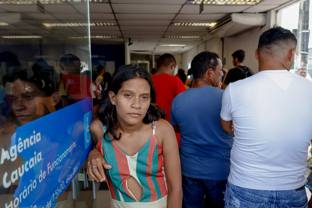 Ana Vitória da Silva Oliveira, 21 anos, dona de casa e mãe de quatro filhos(Foto: Aurélio Alves)