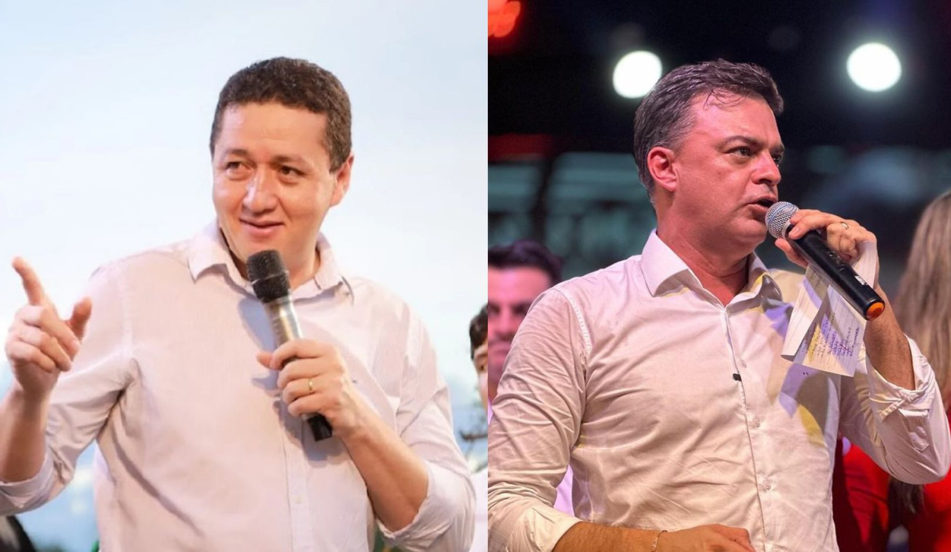 Pré-candidatos à prefeito de Juazeiro do Norte, prefeito Glêdson Bezerra  e deputado Fernando Santana (Foto: Reproduções/Instagram Glêdson Bezerra e Fernando Santana)