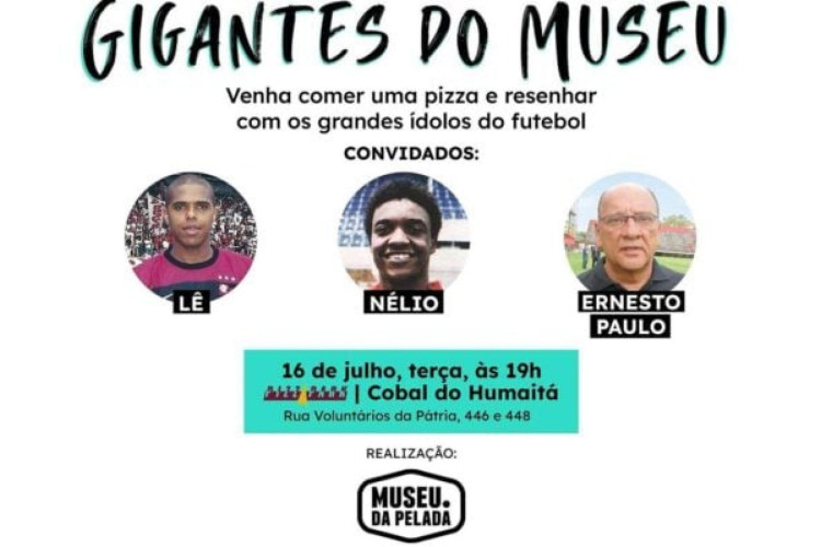 Nélio e Lê, além do ex-treinador Ernesto Paula, se reunirão com torcedores rubro-negros para relembrar grandes momentos do Mais Querido