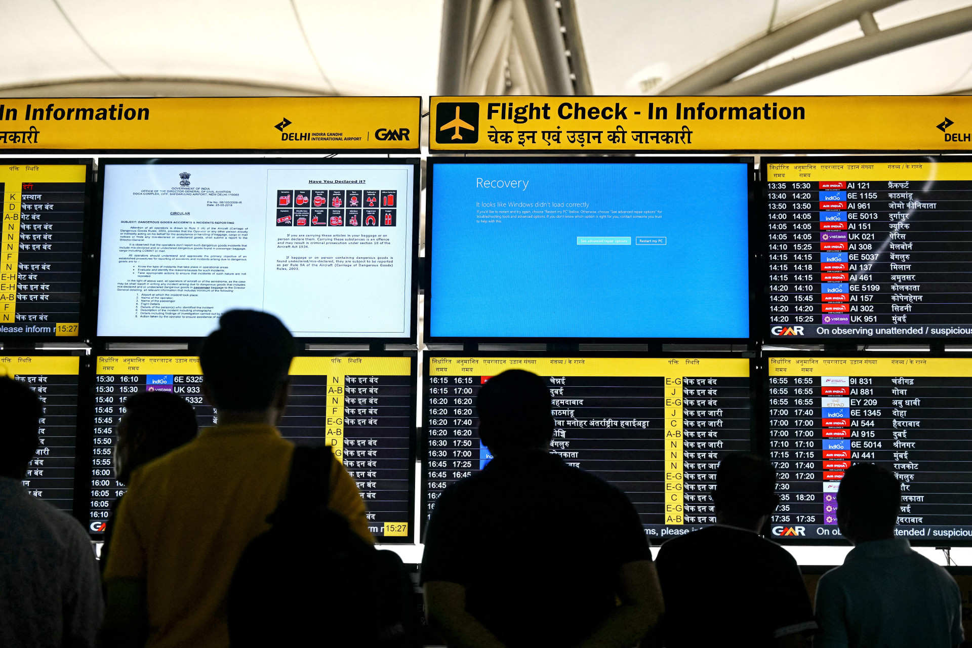 ￼AEROPORTOS e companhias aéreas foram as principais impactadas (Foto: Money SHARMA / AFP)