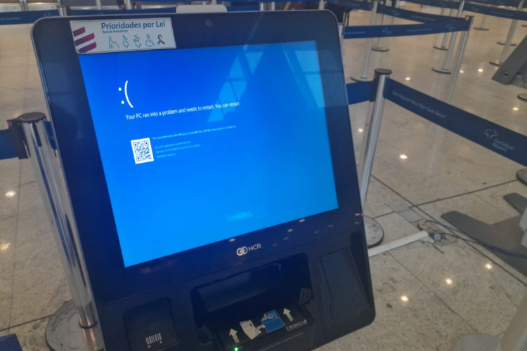 Telas de check-in da Latam estÃ£o fora do ar