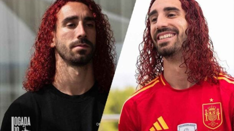 Cucurella pintou o cabelo de vermelho depois da conquista da Fúria. O lateral-esquerdo ainda integra a seleção do torneio 