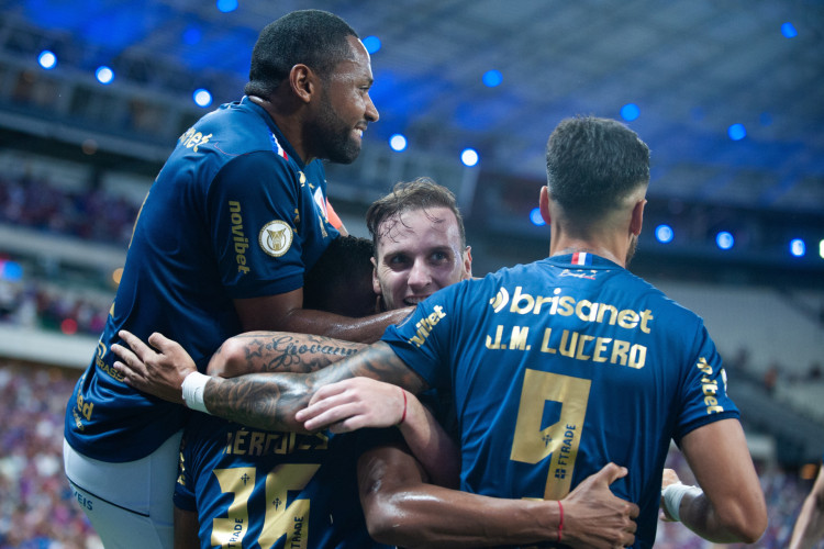 Tomás Pochettino, do Fortaleza, comemora gol marcado sobre o Atlético Goianiense durante partida   válida pela 18ª rodada do Campeonato Brasileiro, Série A