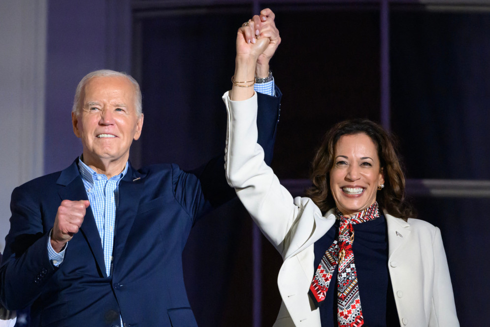 Após desistir, Joe Biden sugere Kamala Harris como candidata do Partido Democrata para as eleições dos EUA(Foto: Mandel NGAN / AFP)