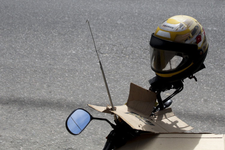 Antena corta linhas com cerol para motocicletas 